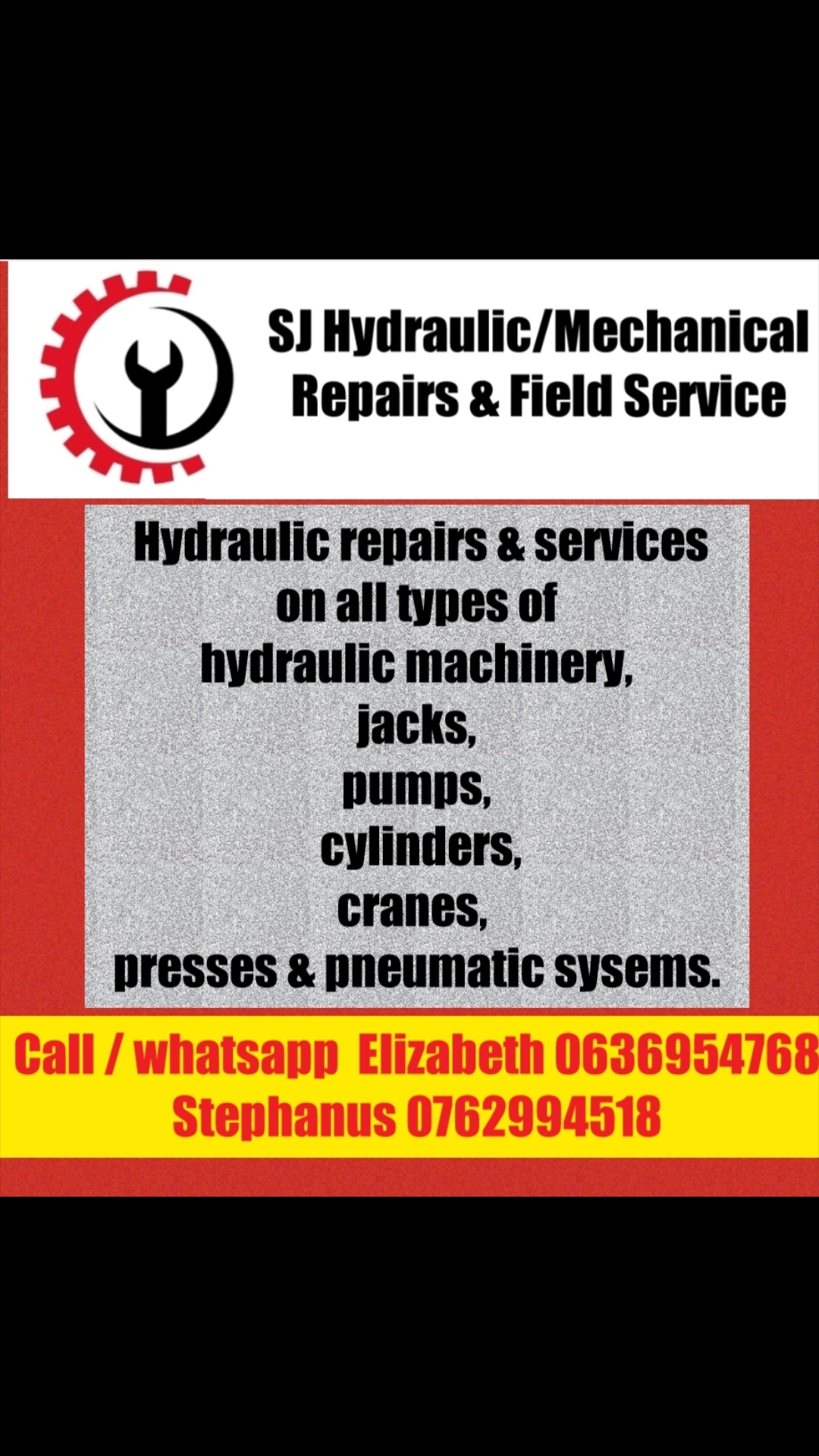 SJ HYDRAULIC/MECHANICAL REPAIRS AND FIELD SERVICE PTY LTD picture